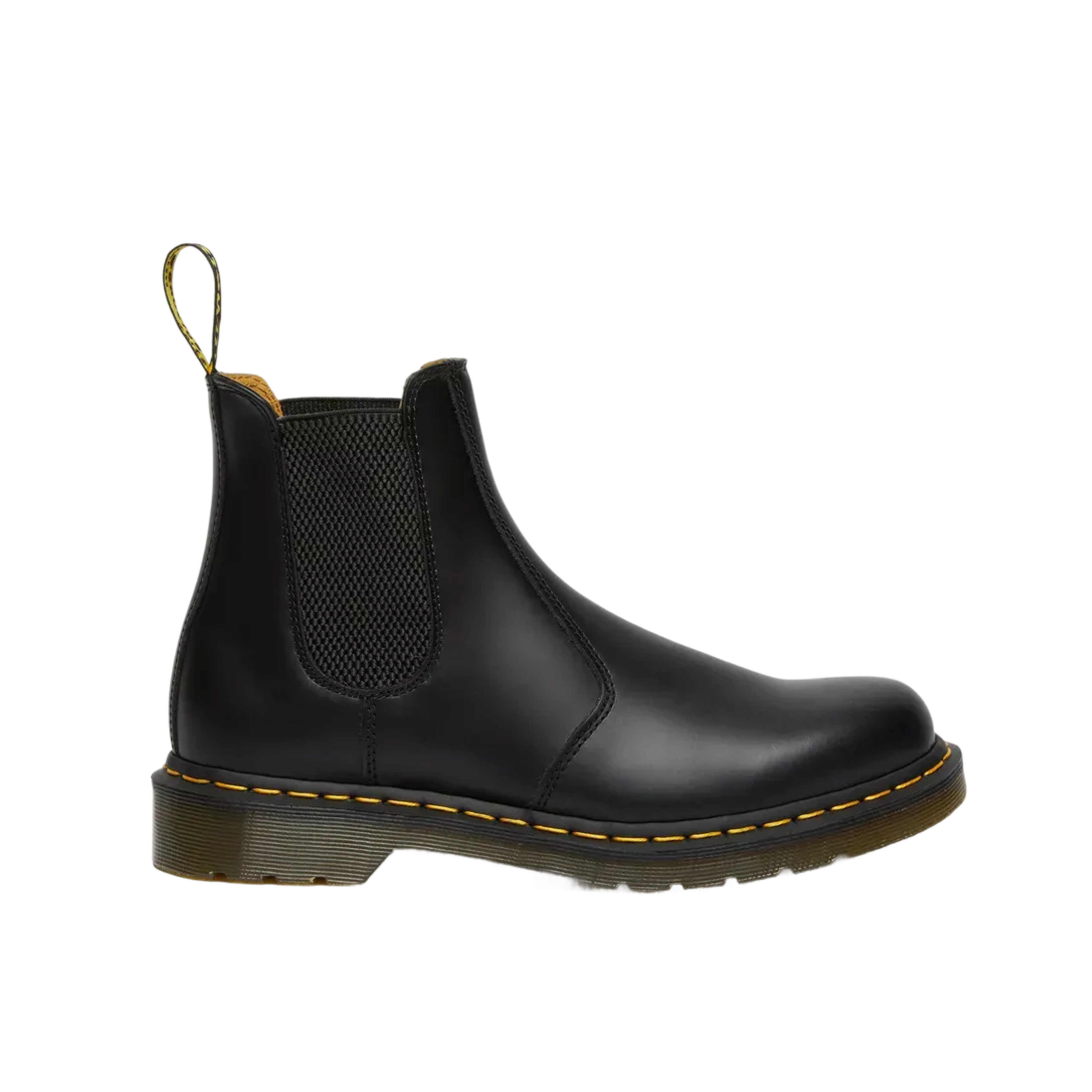 Dr Marten 2976 Yellow Stitch Smooth Leather Chelsea Boots