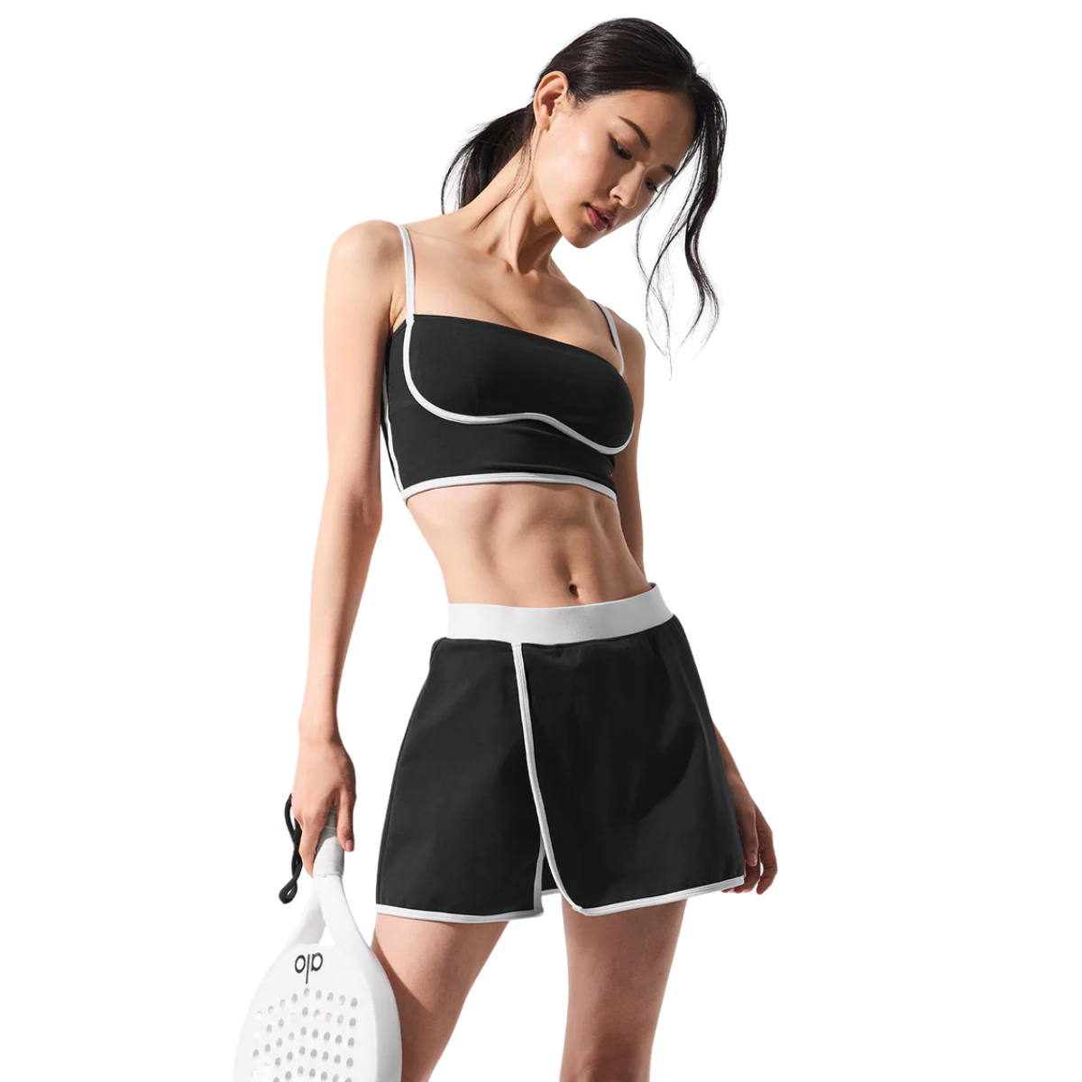 Alo Yoga Women's Airbrush Streamlined Skirt Black White