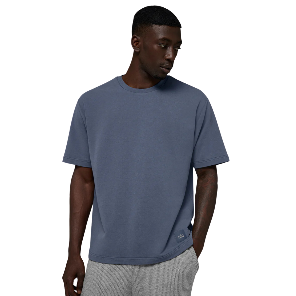 Alo Yoga Double Take Short Sleeve Bluestone