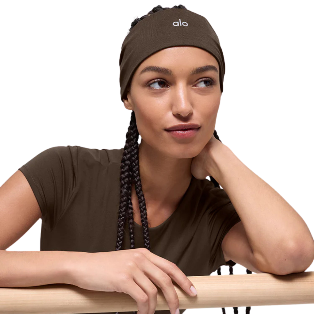 Alo Yoga Performance Conquer Headband Espresso