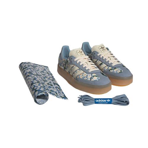 Adidas Sambae Liberty London Floral Embroidery Blue Cream White (W)