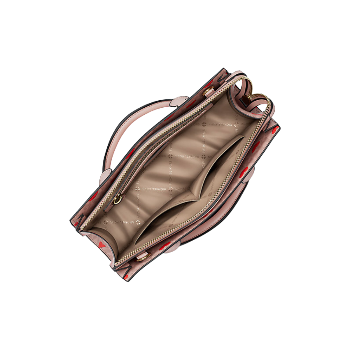 Michael Kors Sheila Small Embellished Signature Logo Satchel Powder Blush