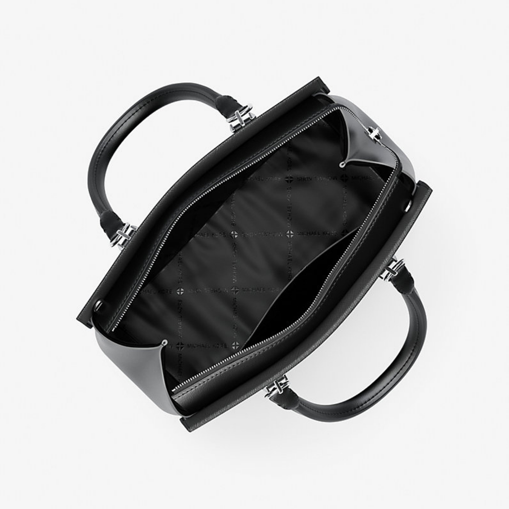 Michael Kors Marilyn Medium Saffiano Leather Satchel Black