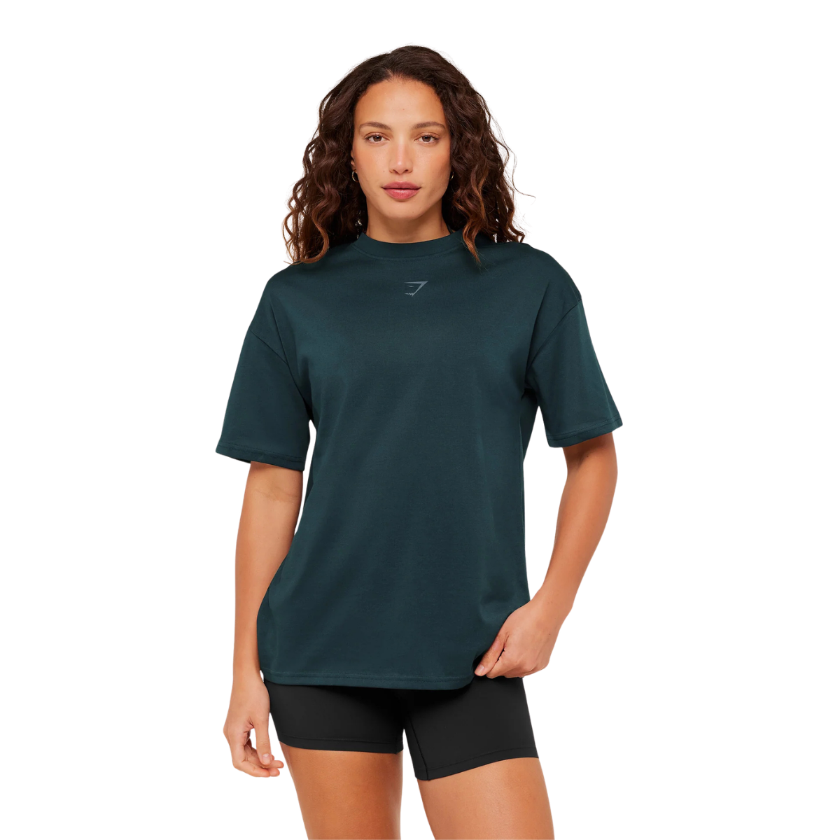 Women's Gymshark Power Oversized T-Shirt Deep Petrol Blue