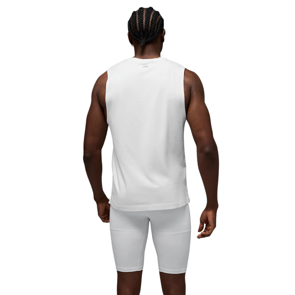 Alo Yoga Vapor Muscle Tank White
