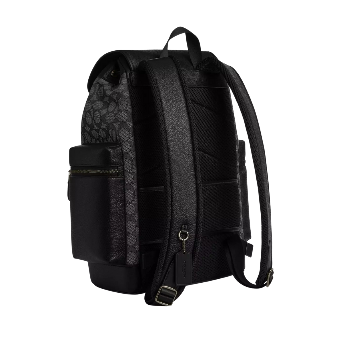 Coach Sprint Backpack In Signature Jacquard Silver Charcoal Black
