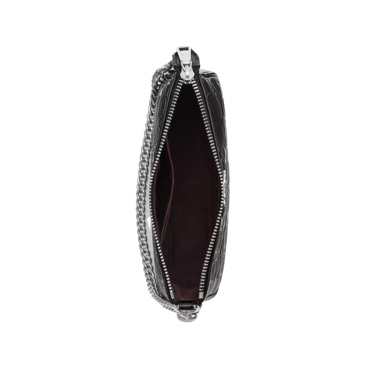 Coach Nolita 19 In Signature Leather With Heart Charm Silver Black
