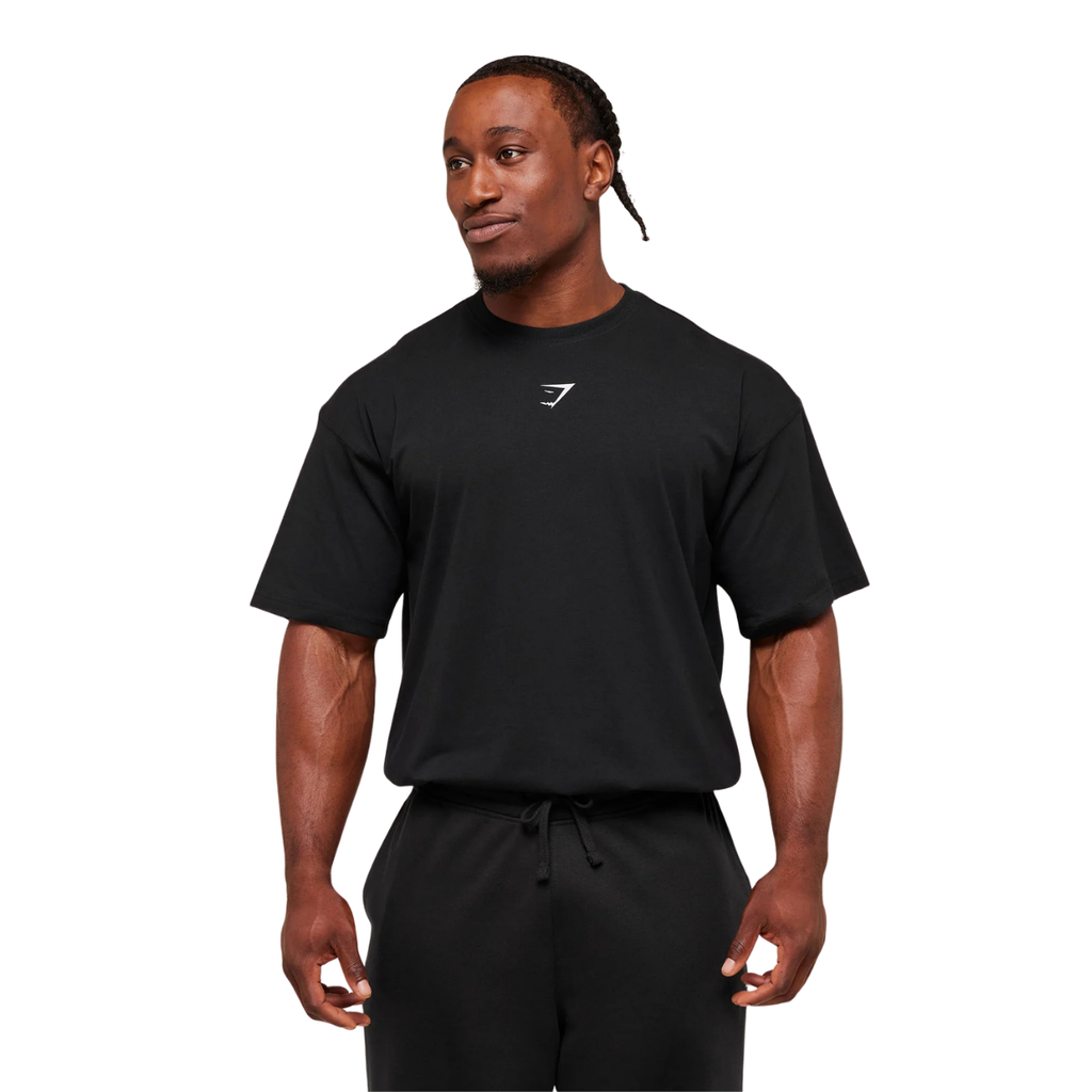Gymshark Power T-Shirt Black Oat White
