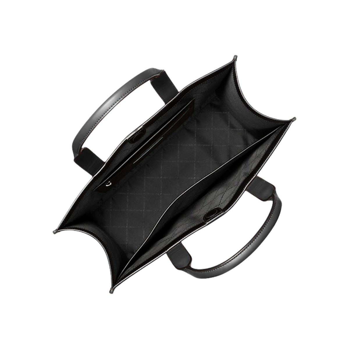 Michael Kors Cooper Logo Embossed Pebbled Leather Tote Bag Black