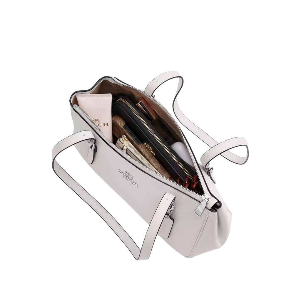 Coach Asher Shoulder Bag Silver Chalk