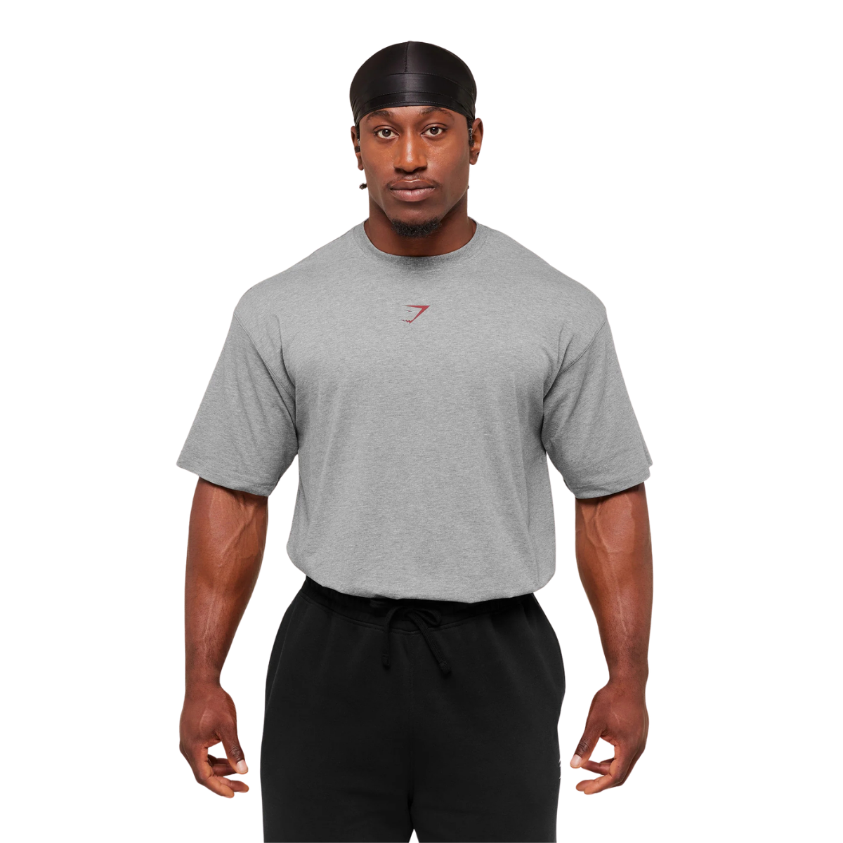 Gymshark Power T-Shirt Charcoal Core Marl Sets Red