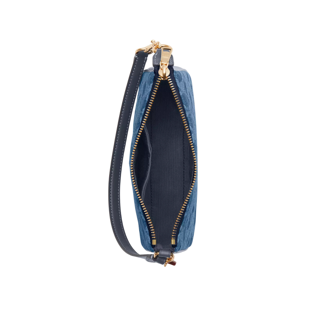 Coach Nolita 19 In Signature Denim Gold Indigo