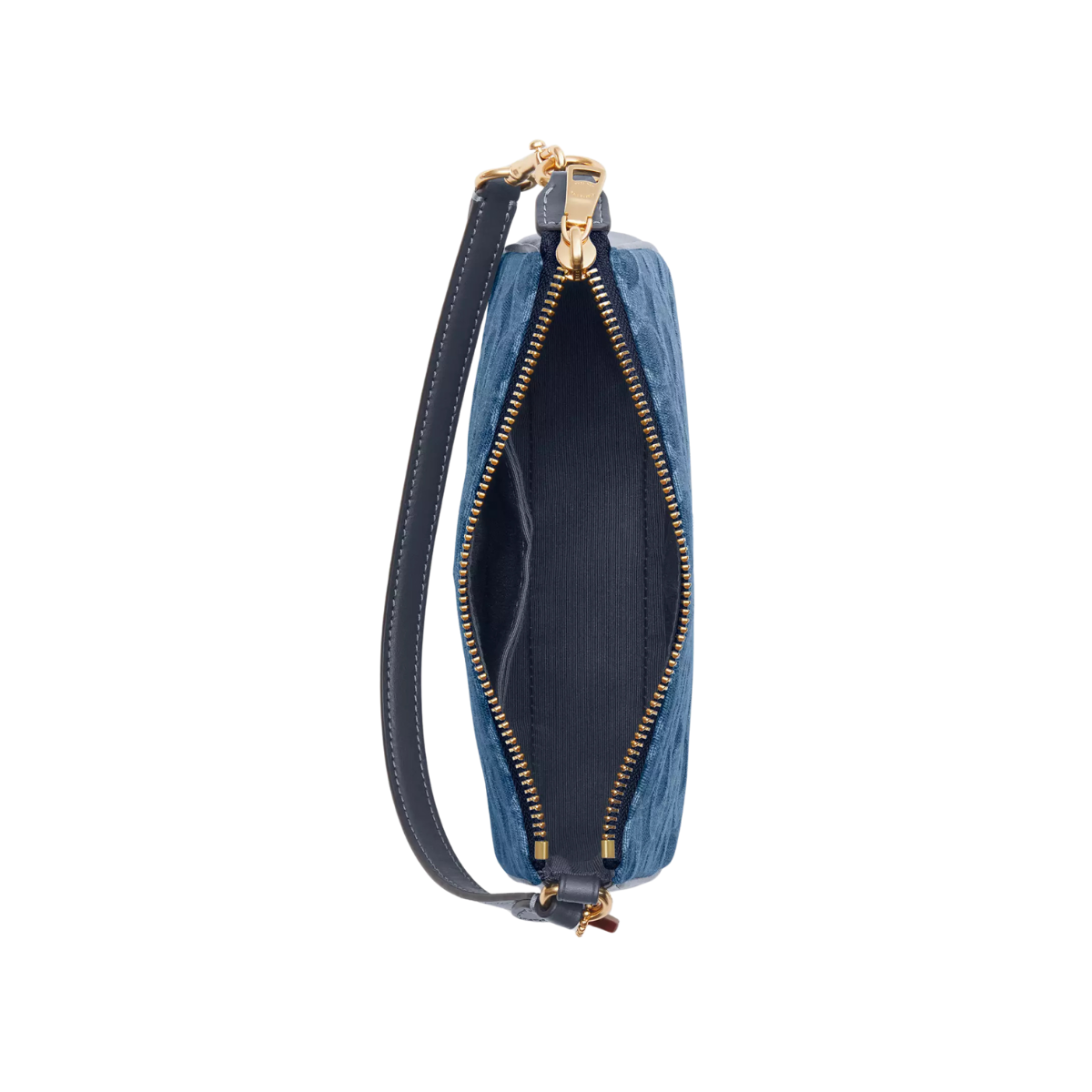 Coach Nolita 19 In Signature Denim Gold Indigo