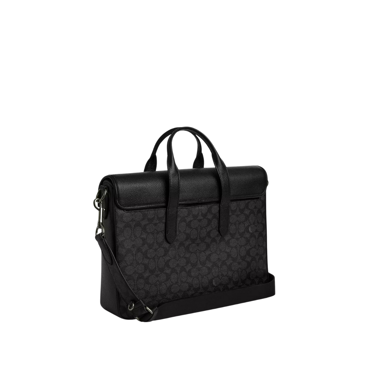 Coach Sullivan Portfolio Brief In Signature Canvas Gunmetal Charcoal Black