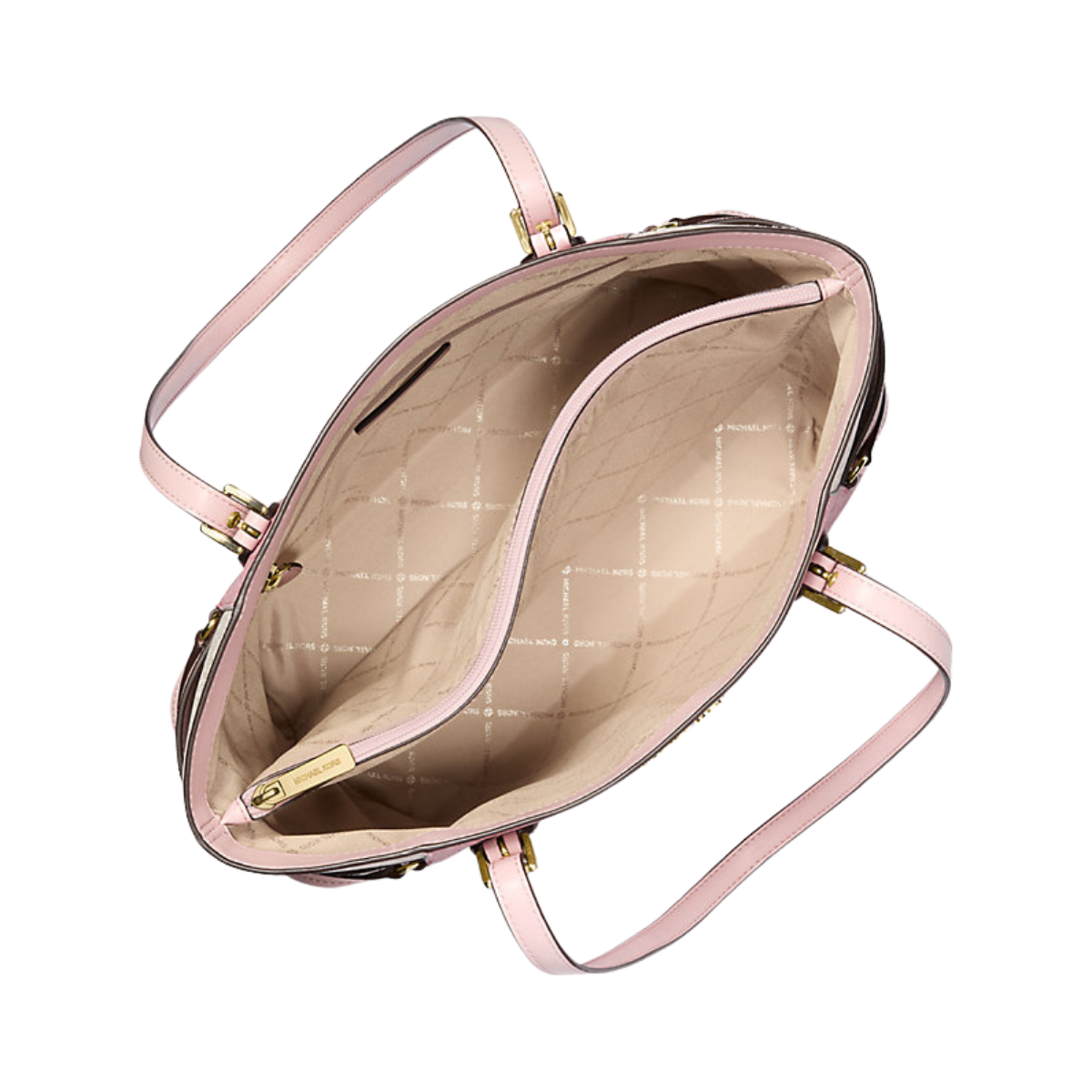 Michael Kors Voyager Large Color-Block Signature Logo Tote Bag Pwd Blsh Mlt