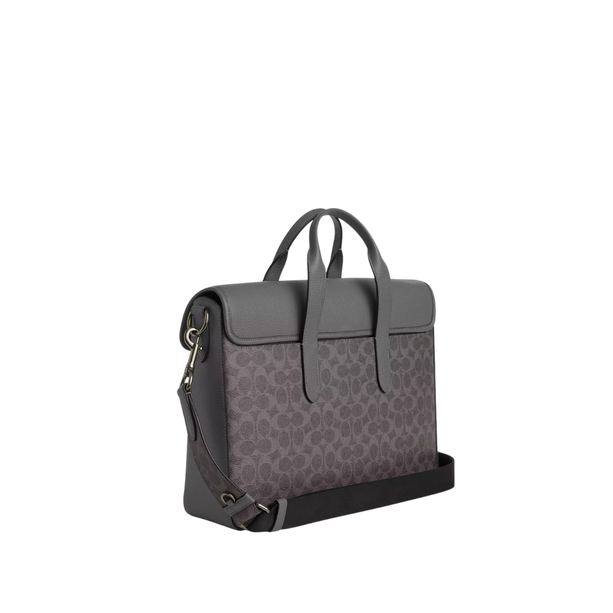 Coach Sullivan Portfolio Brief In Signature Canvas Gunmetal Grey Charcoal