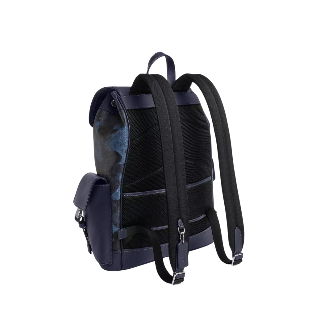 Coach Clark Backpack Signature Camo Print Silver