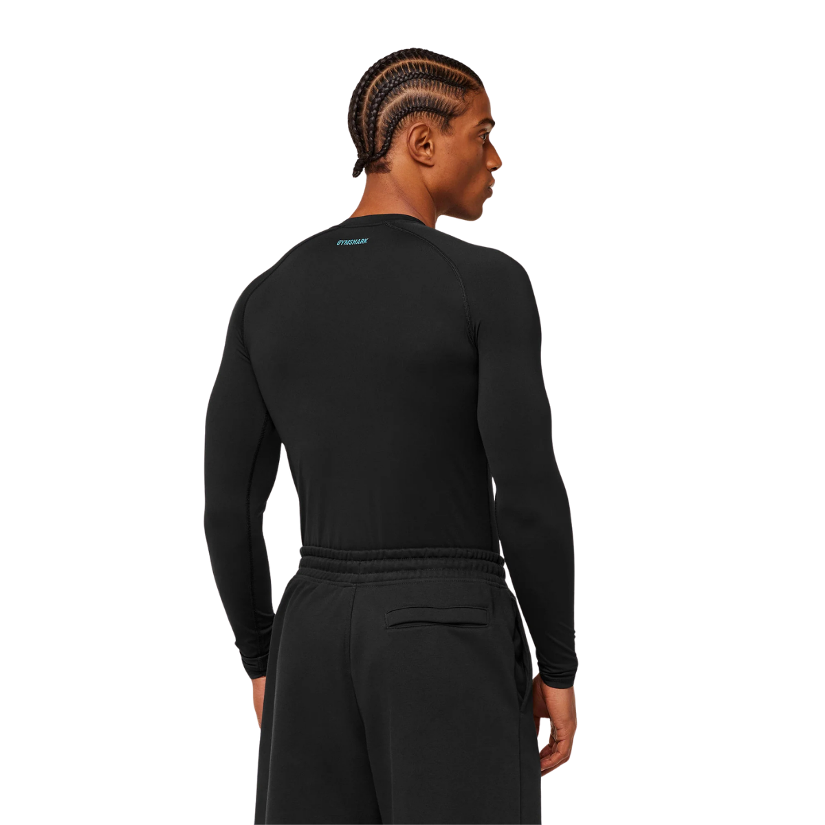 Gymshark Element Baselayer Long Sleeve T-Shirt Black Brand Blue