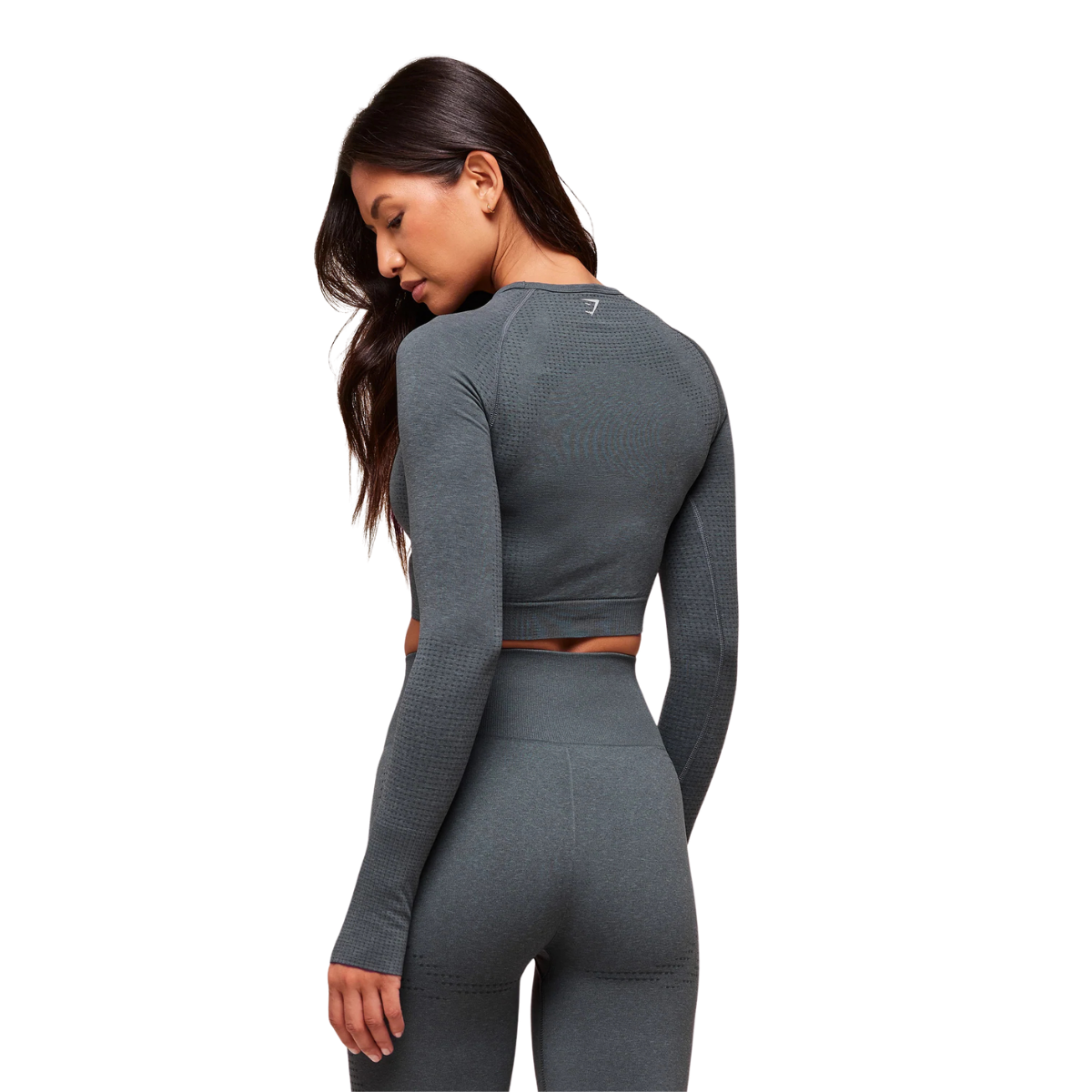 Women's Gymshark Vital Crop Top Strong Grey Marl