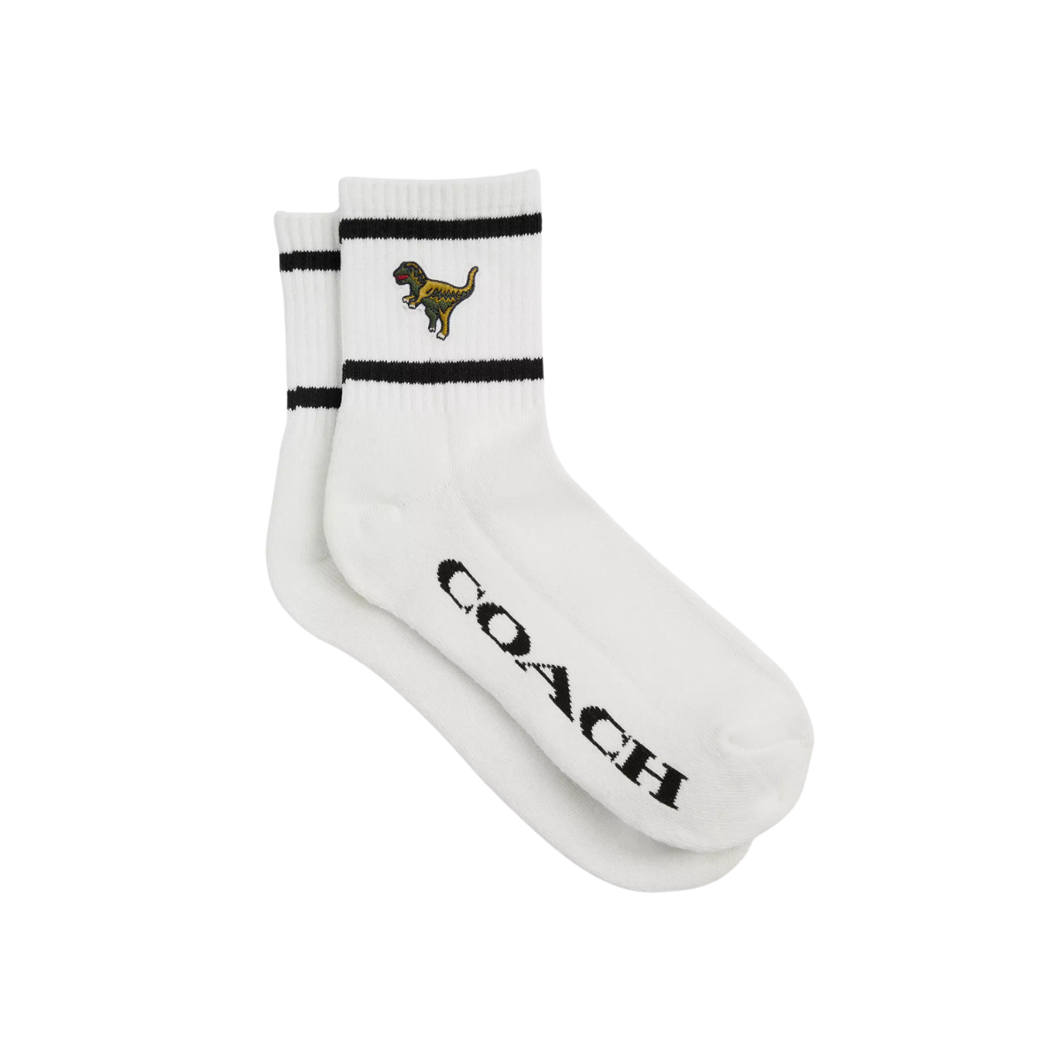 Coach Rexy Quarter Crew Socks White