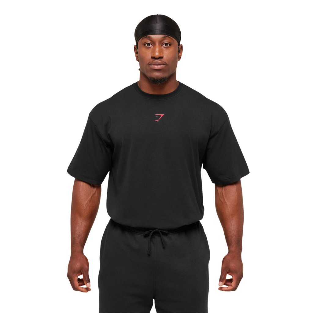 Gymshark Power T-Shirt Black Conditioning Red