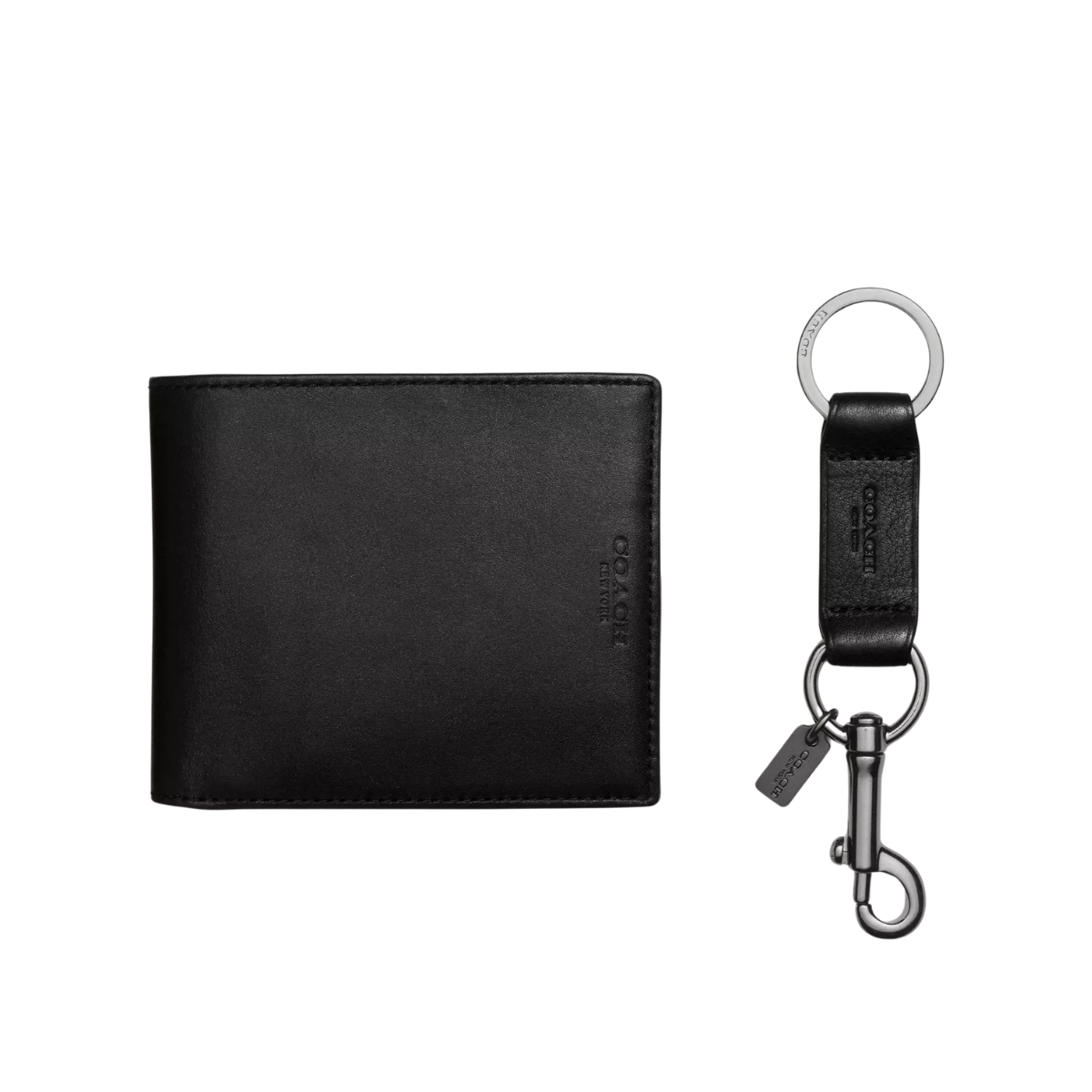 Coach Boxed 3-In-1 Wallet Gift Set Black