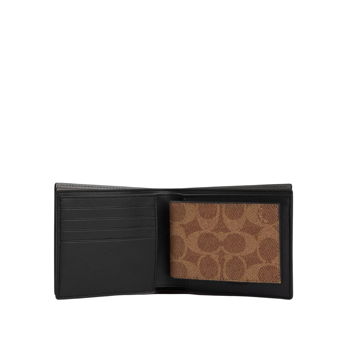 Coach 3-In-1 Wallet In Signature Canvas Mahogany Multi