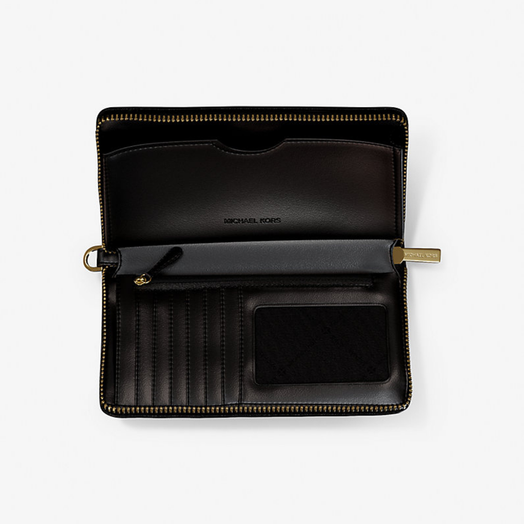 Michael Kors Jet Set Large Signature Logo Smartphone Wallet Black