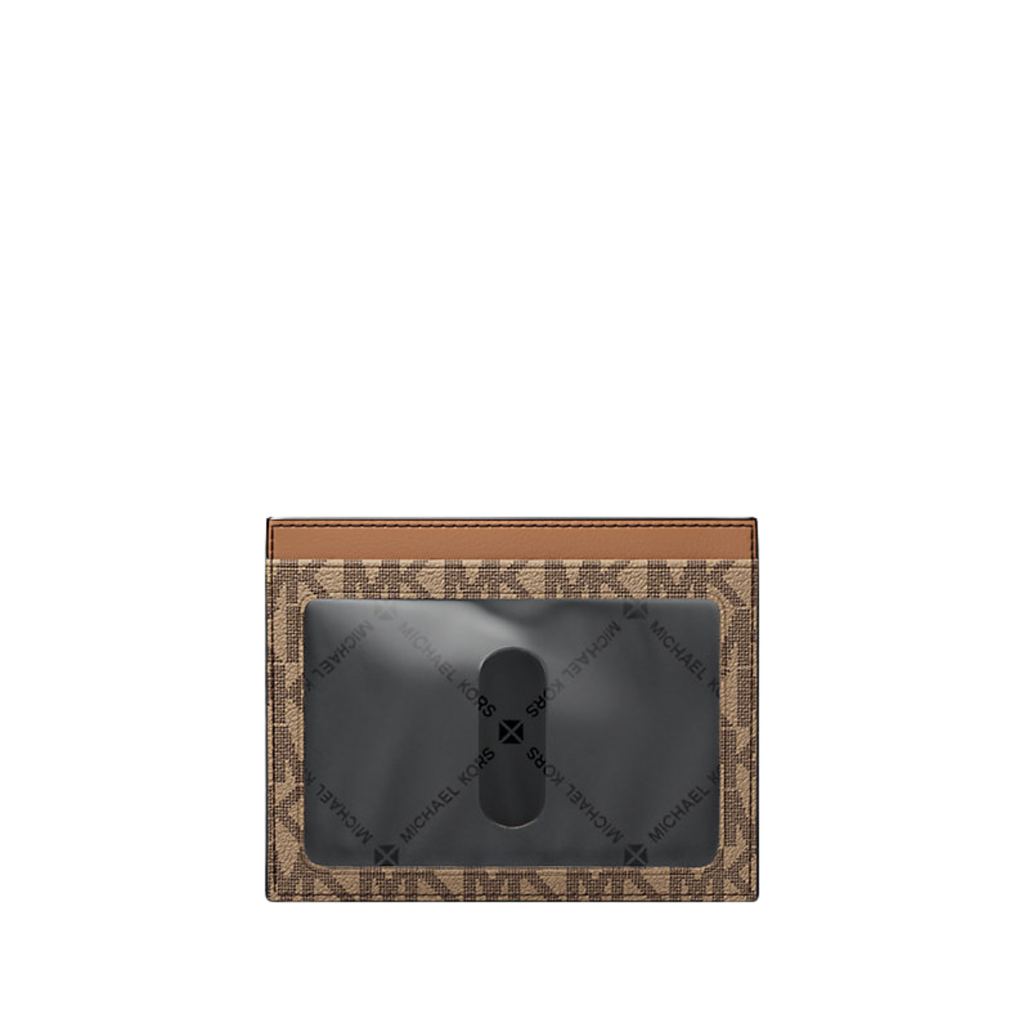 Michael Kors Cooper Signature Logo Card Case Camel