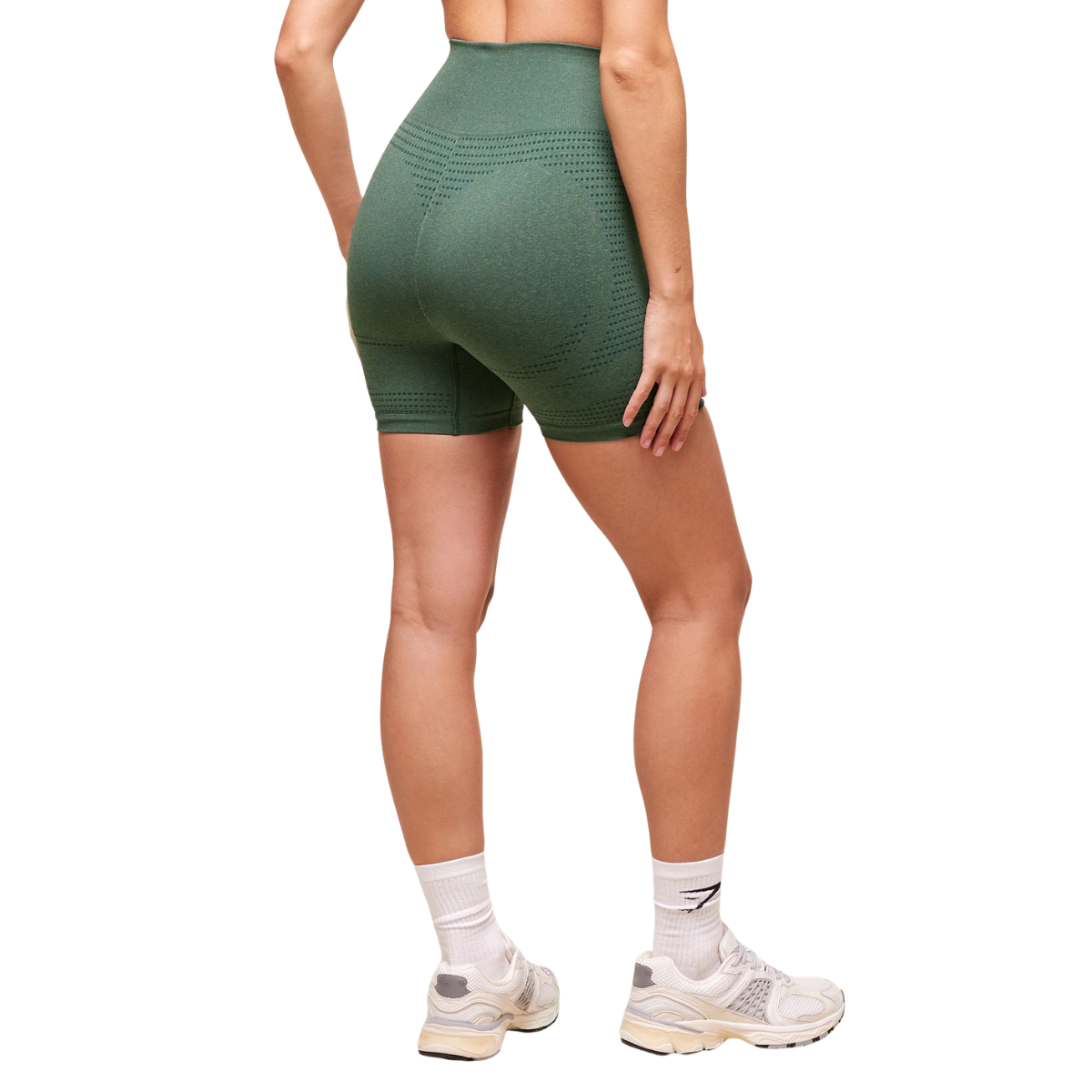 Women's Gymshark Vital Shorts Dark Green Marl