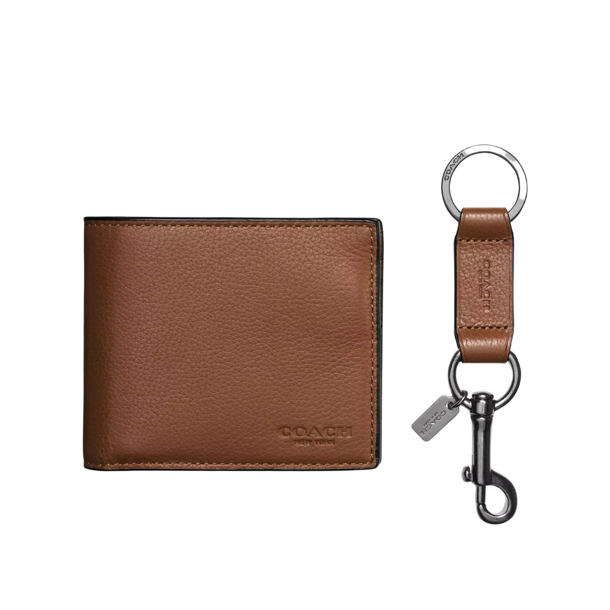 Coach Boxed 3-In-1 Wallet Gift Set Dark Saddle
