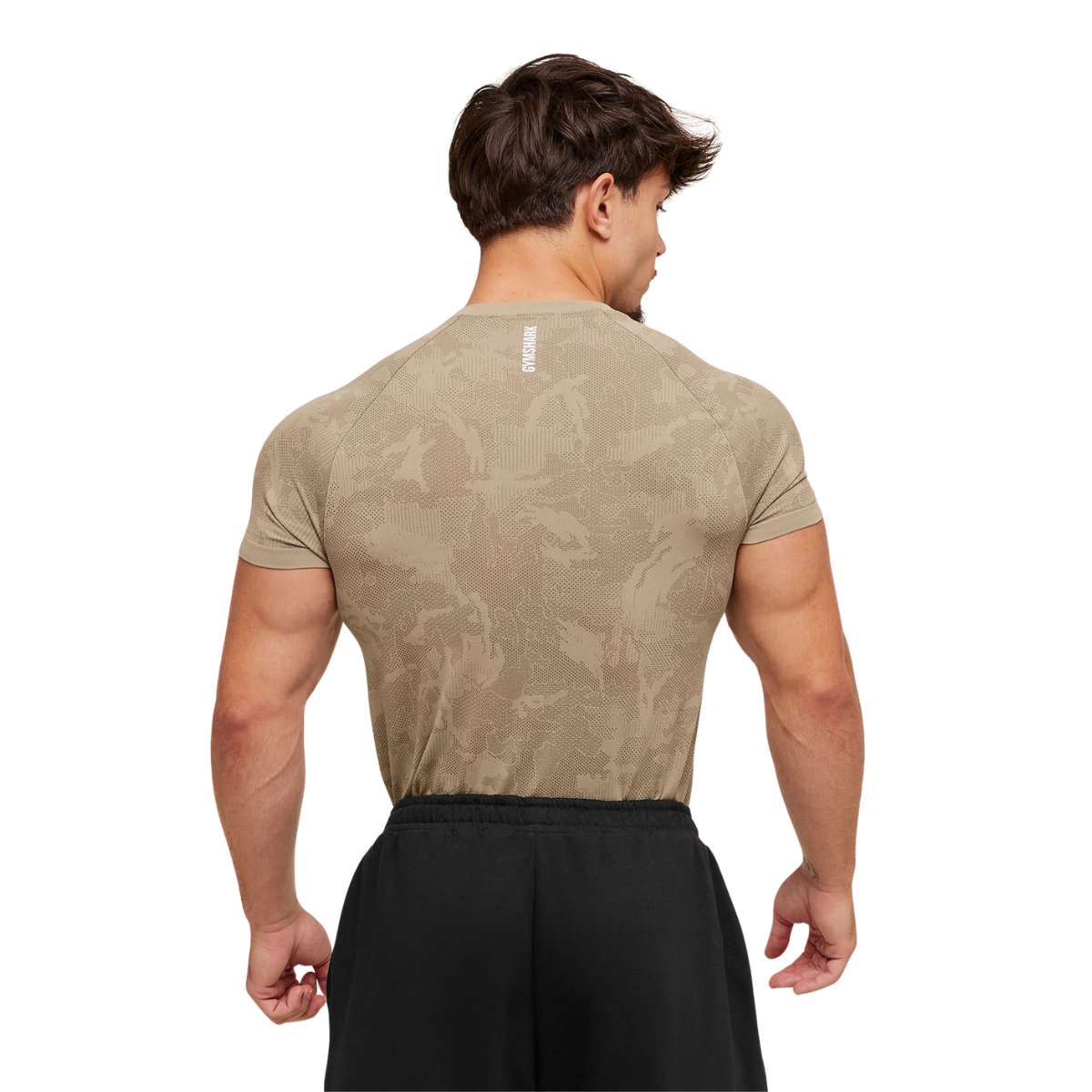 Gymshark Geo Seamless T-Shirt Cement Brown Soul Brown