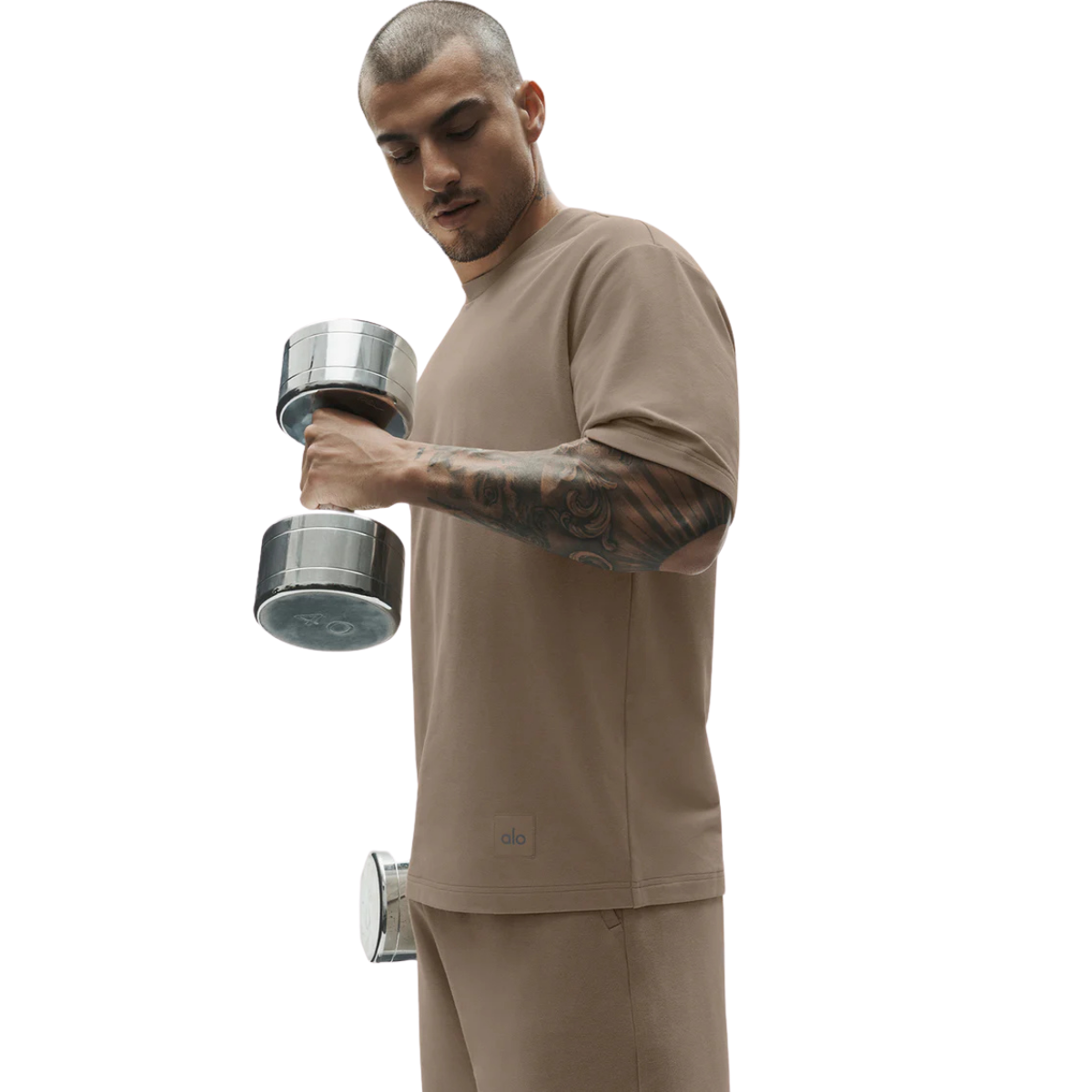 Alo Yoga Double Take Short Sleeve Gravel