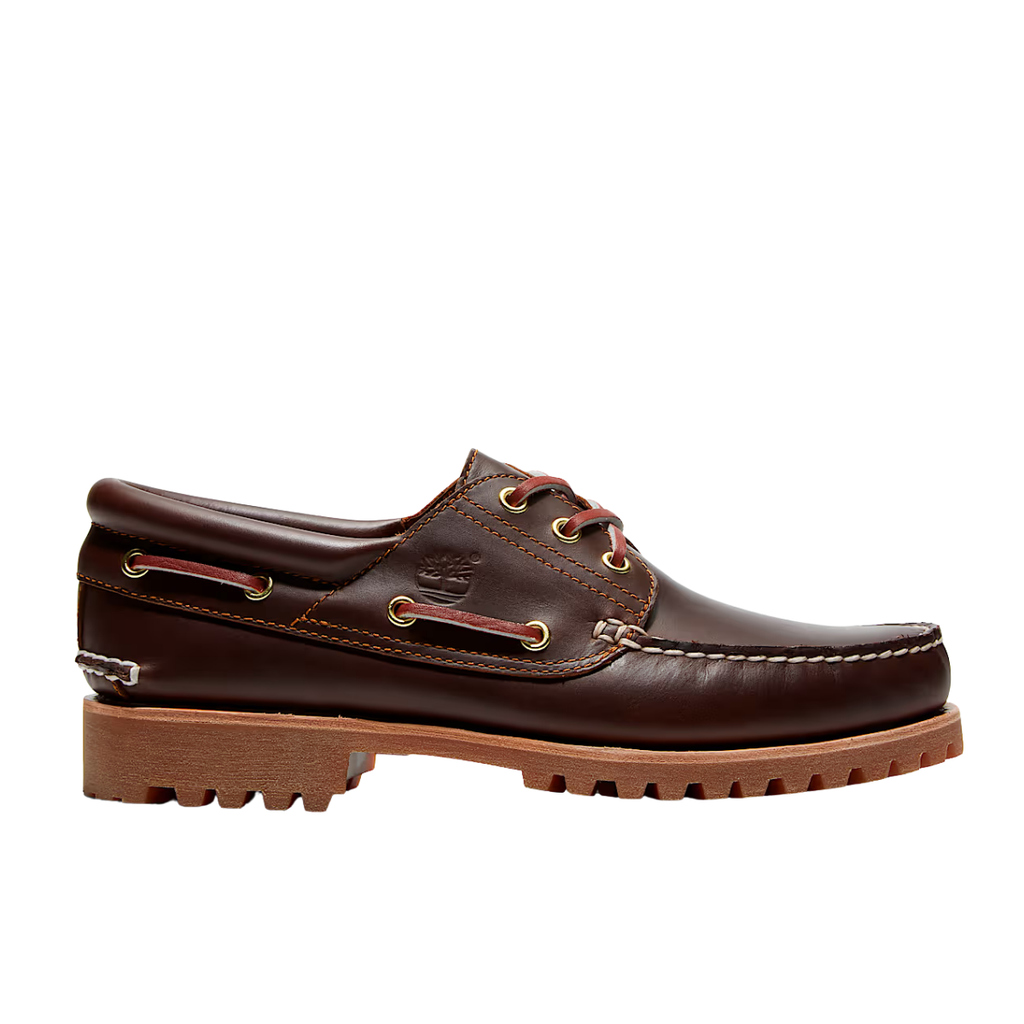 Timberland Authentic 3-Eye Lug Handsewn Boat Shoe Brown