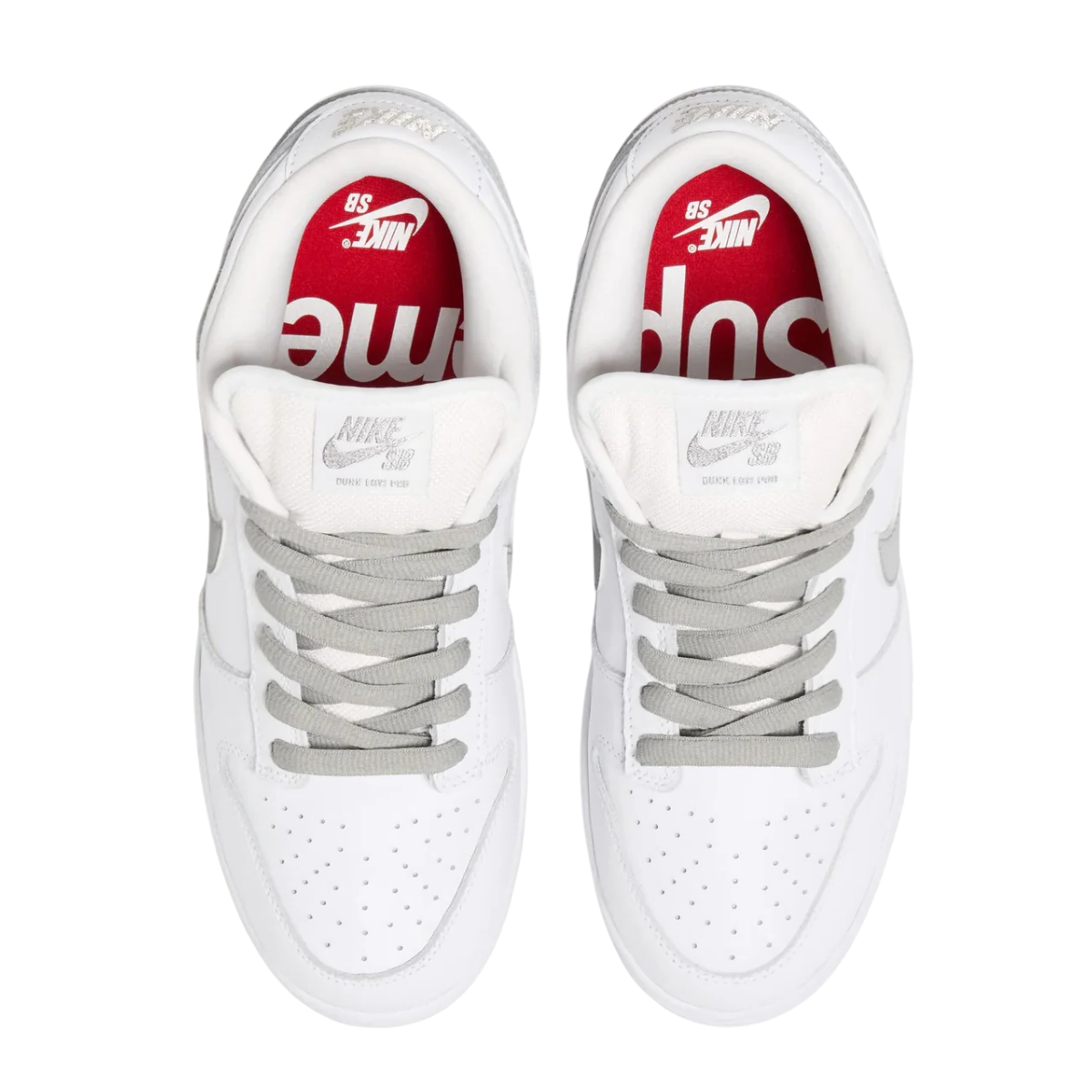 Nike SB Dunk Low Supreme 94 White Metallic Silver
