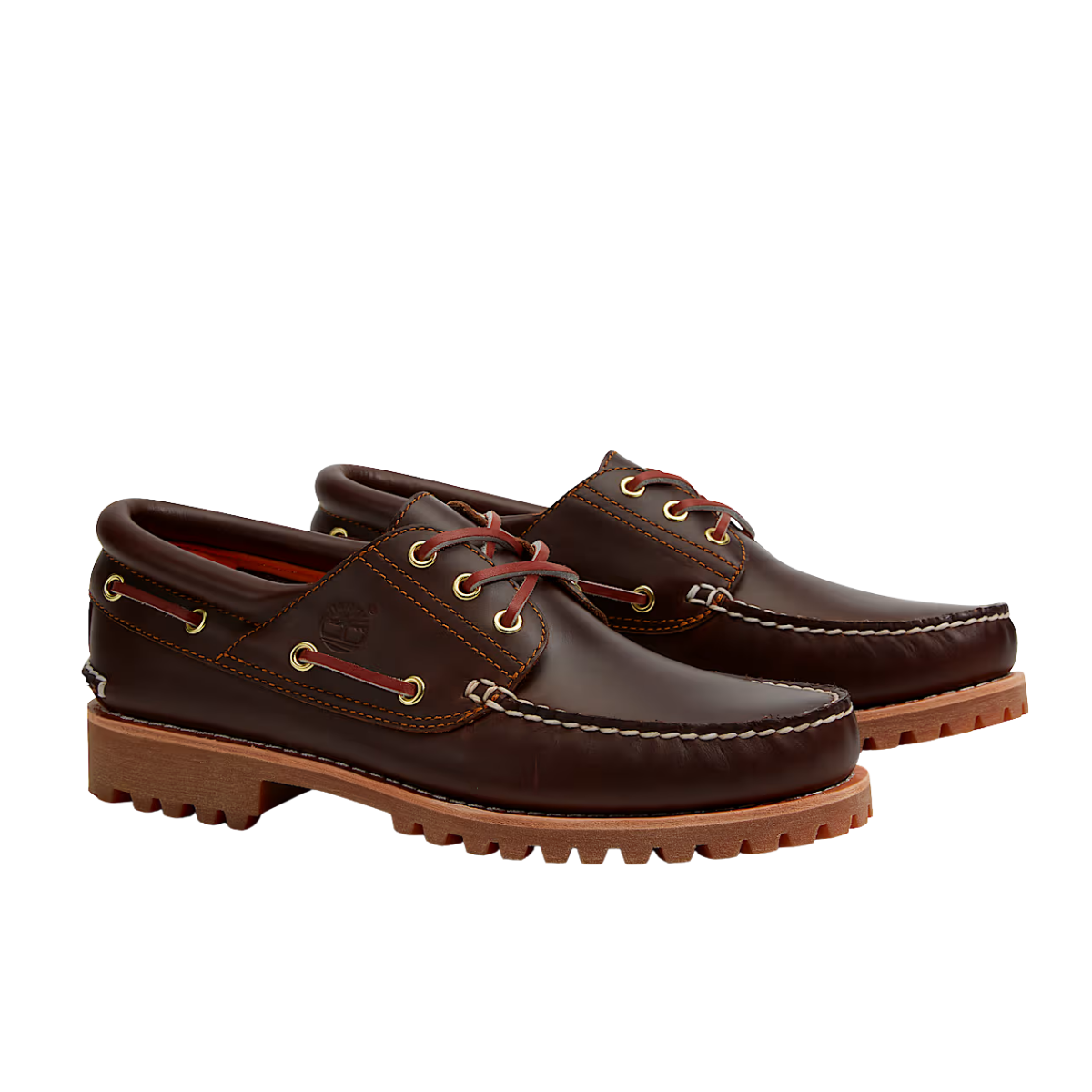 Timberland Authentic 3-Eye Lug Handsewn Boat Shoe Brown