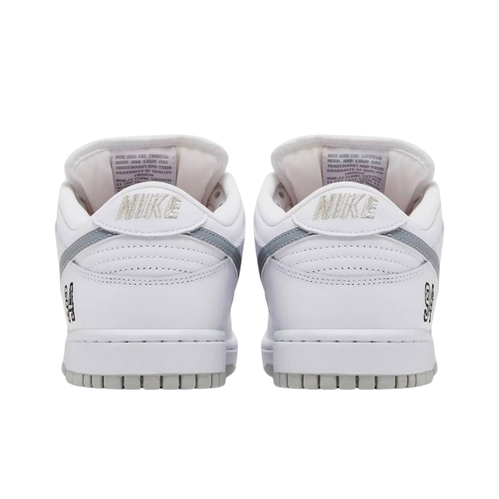 Nike SB Dunk Low Supreme 94 White Metallic Silver