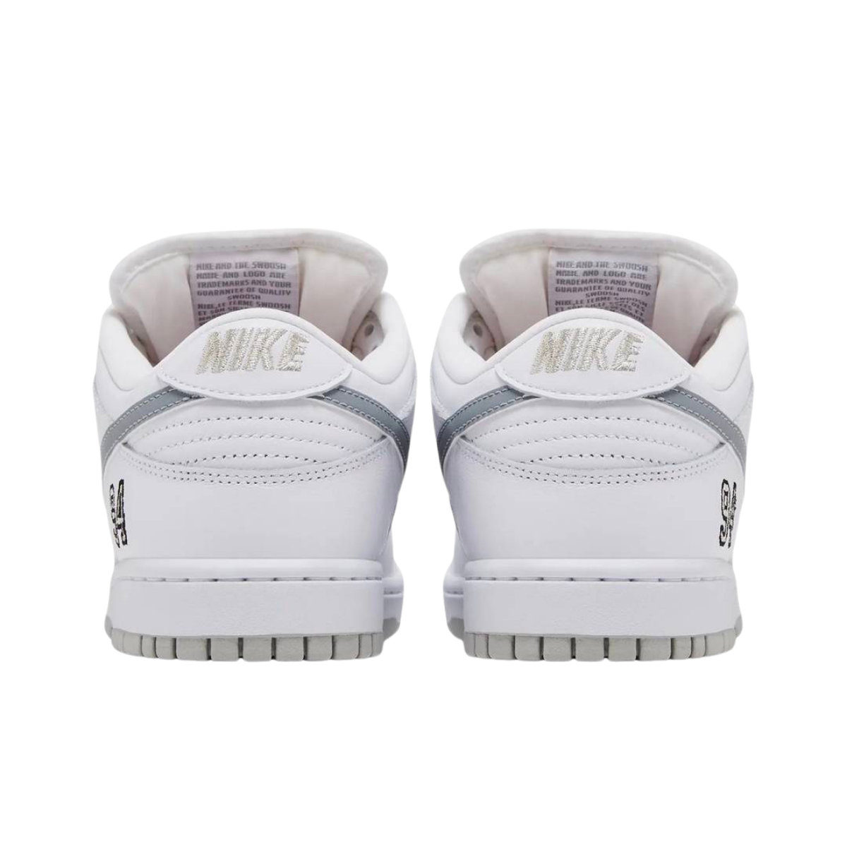 Nike SB Dunk Low Supreme 94 White Metallic Silver
