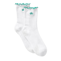 Alo Yoga Women's Lettuce Edge Sock White Spruce Green