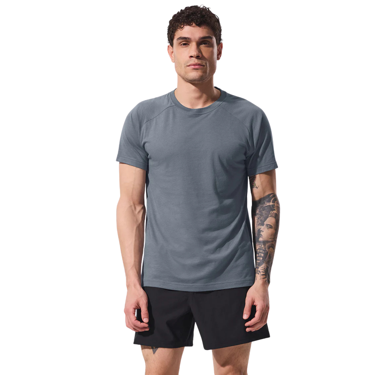Alo Yoga Triumph Raglan Tee Steel Grey