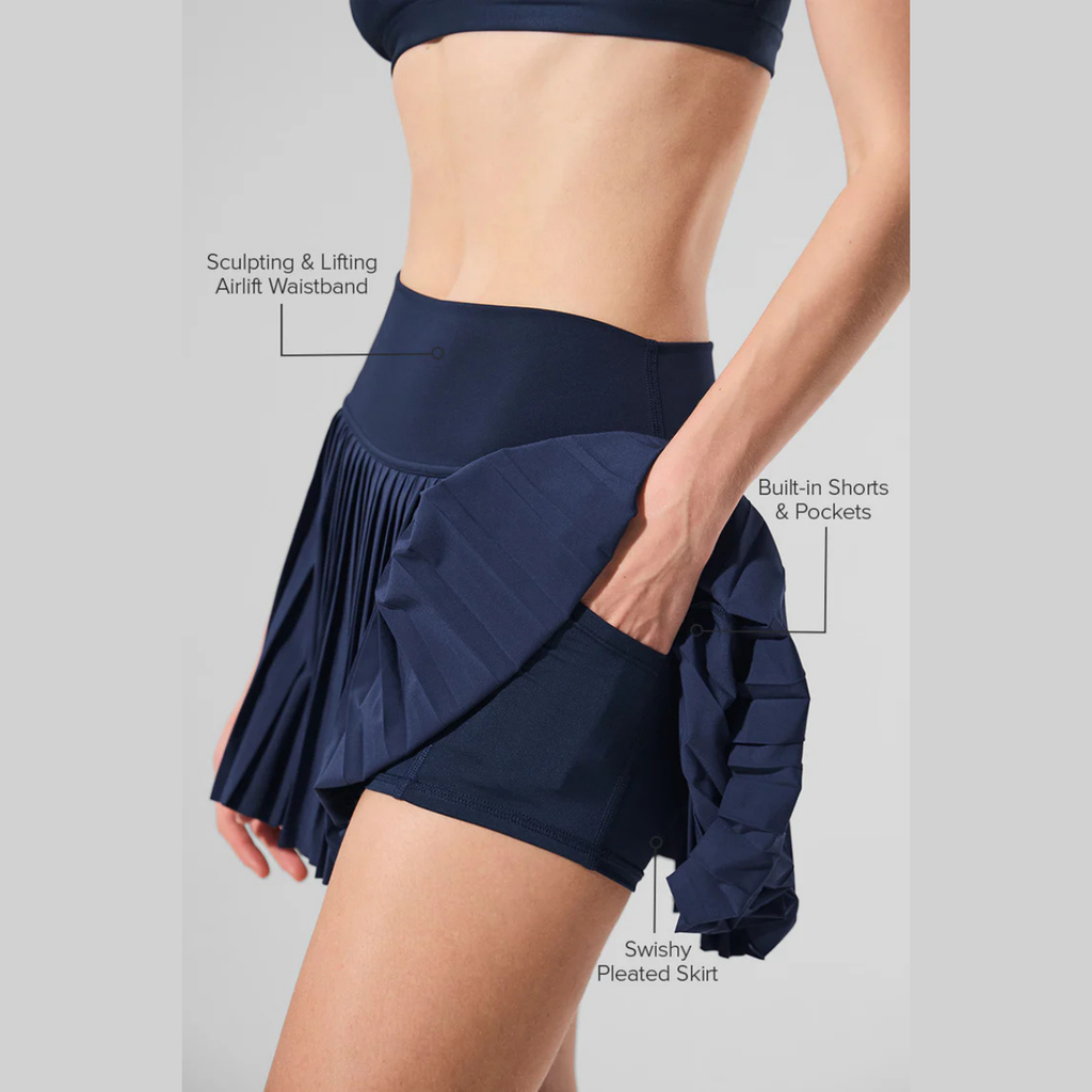 Alo Yoga Women's Grand Slam Tennis Skirt Navy