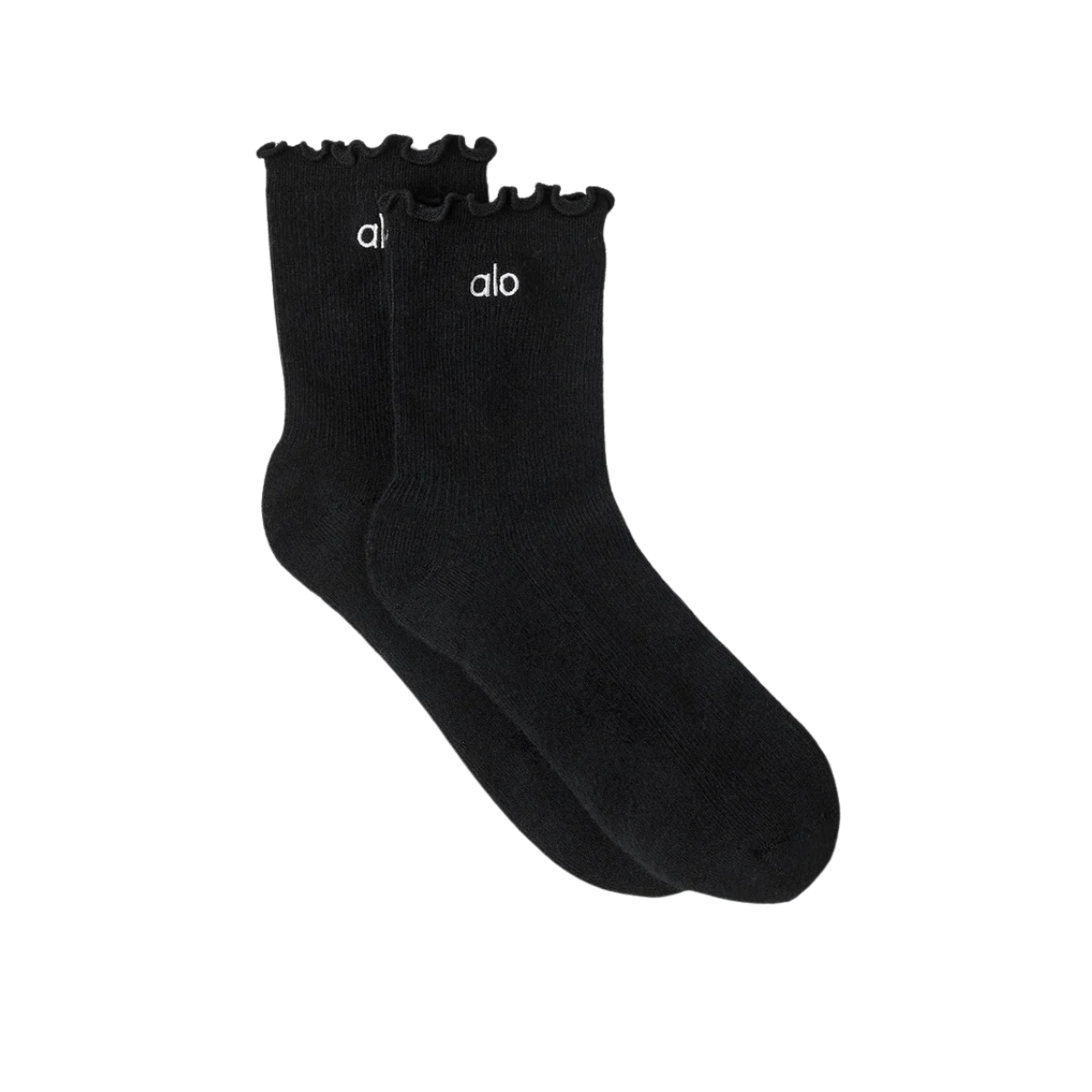 Alo Yoga Women's Lettuce Edge Sock Black