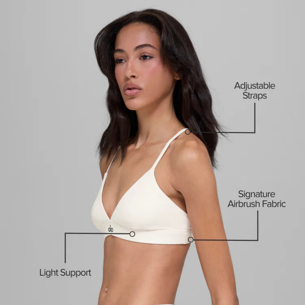 Alo Yoga Women's Splendor Bra Ivory Black