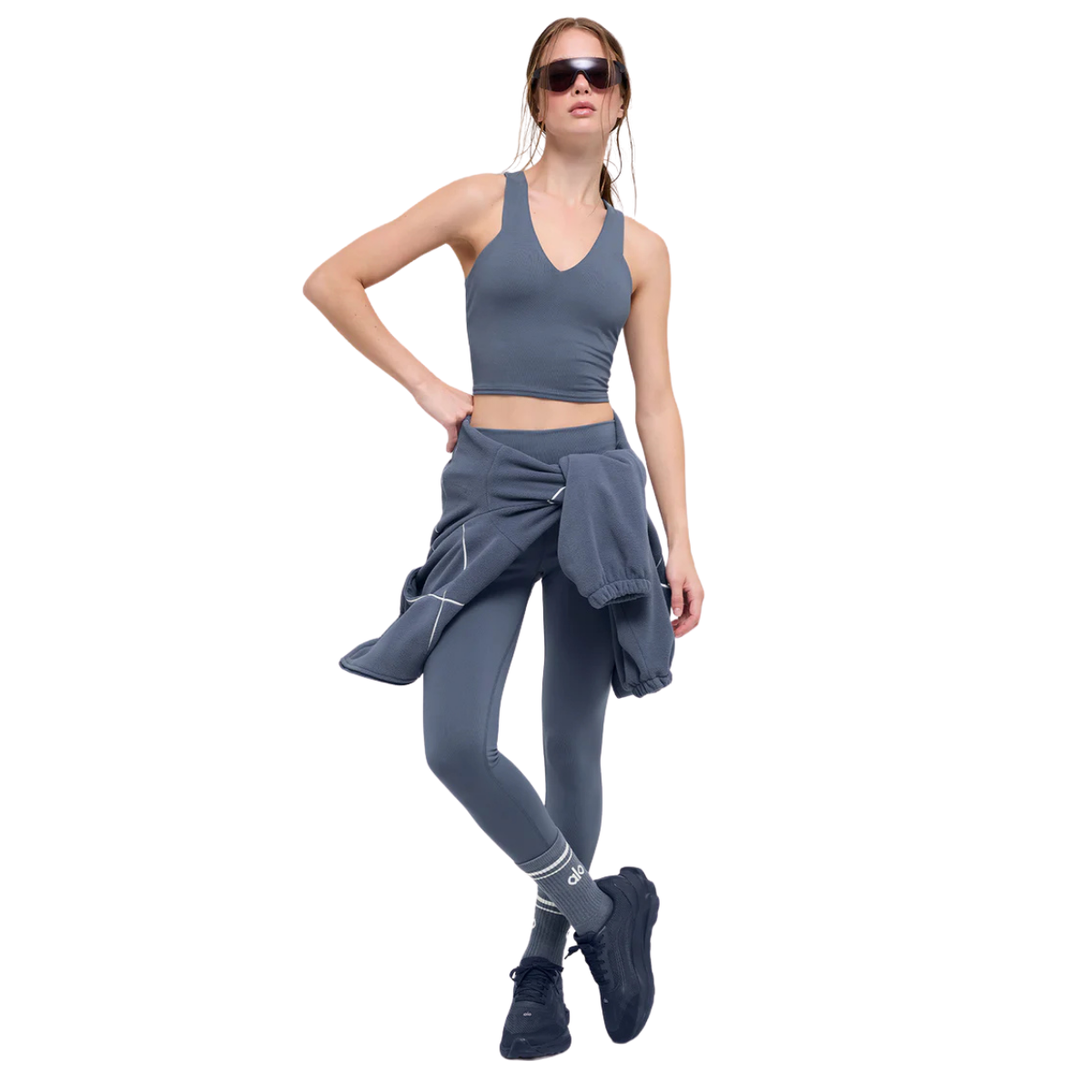 Alo Yoga Women's Airbrush Real Bra Tank Bluestone