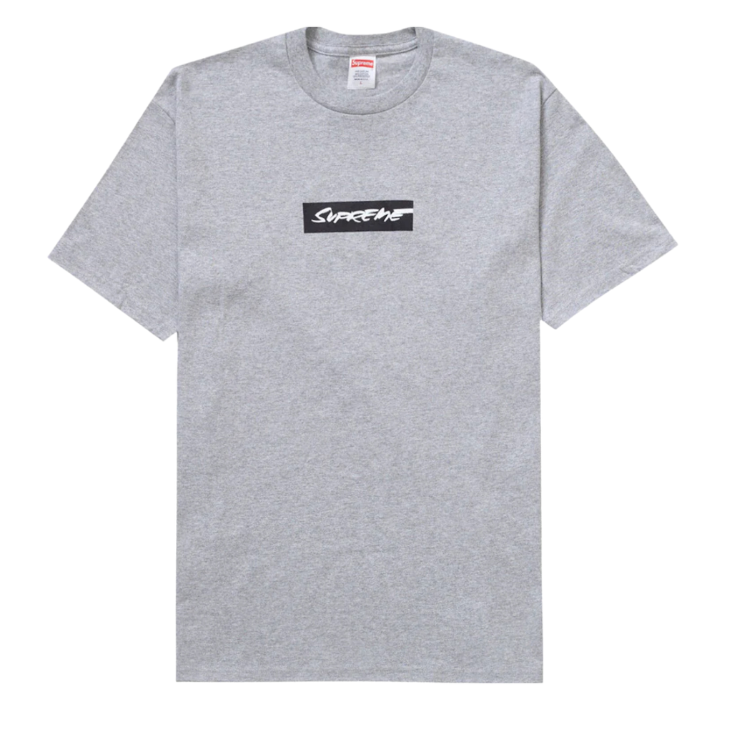 Supreme Futura Box Logo Tee Heather Grey