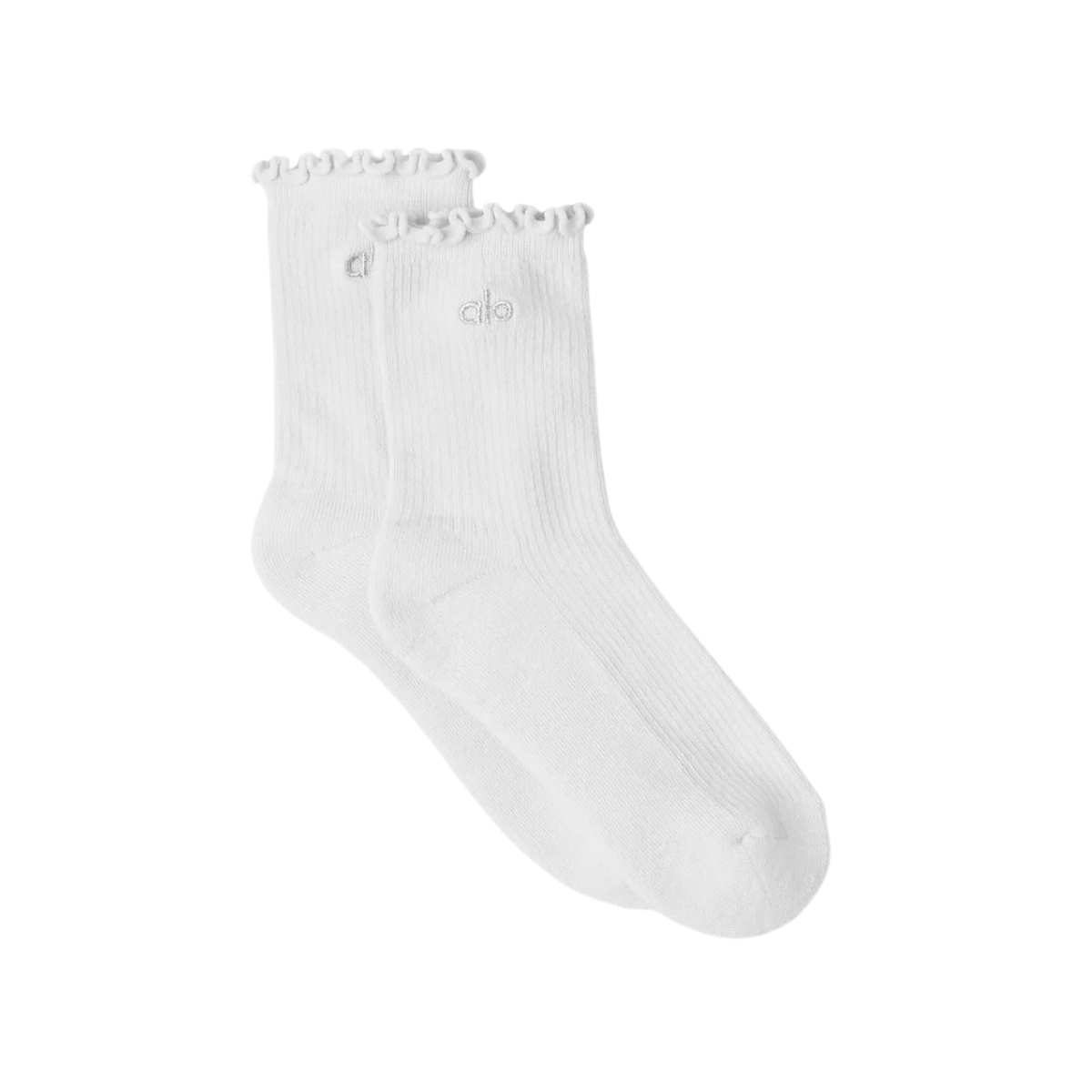 Alo Yoga Women's Lettuce Edge Sock White