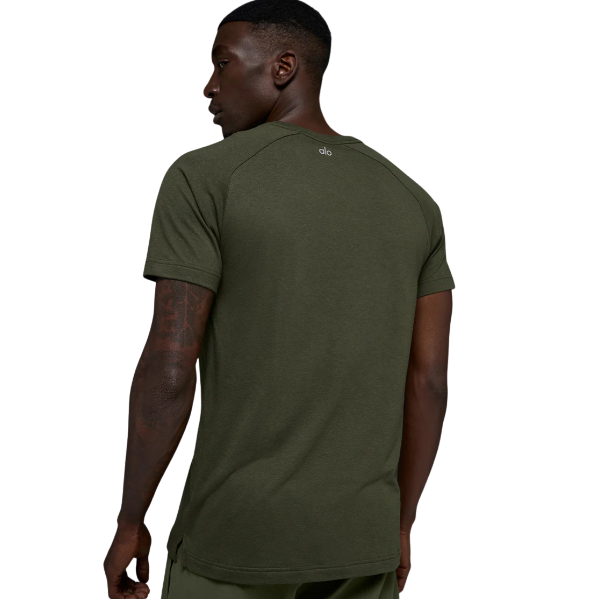 Alo Yoga Triumph Raglan Tee Green Olive