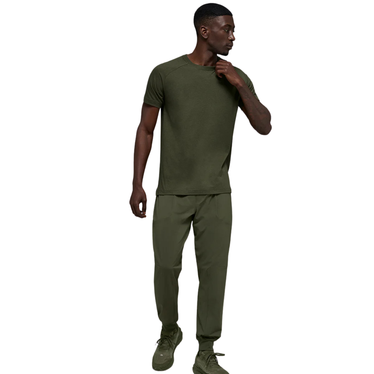 Alo Yoga Triumph Raglan Tee Green Olive