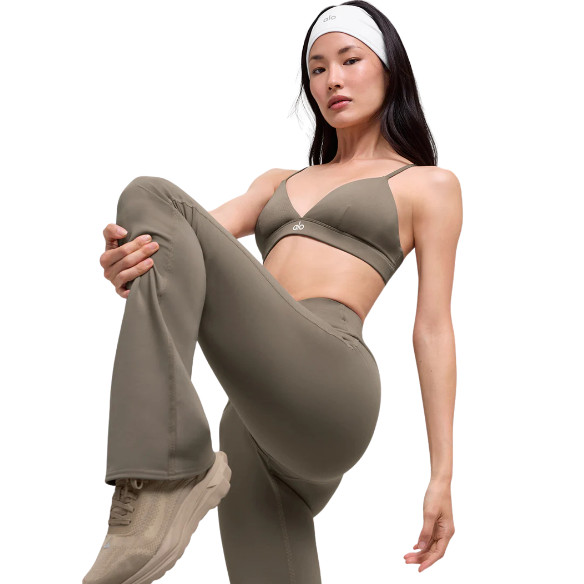 Alo Yoga Women's Splendor Bra Light Cocoa White