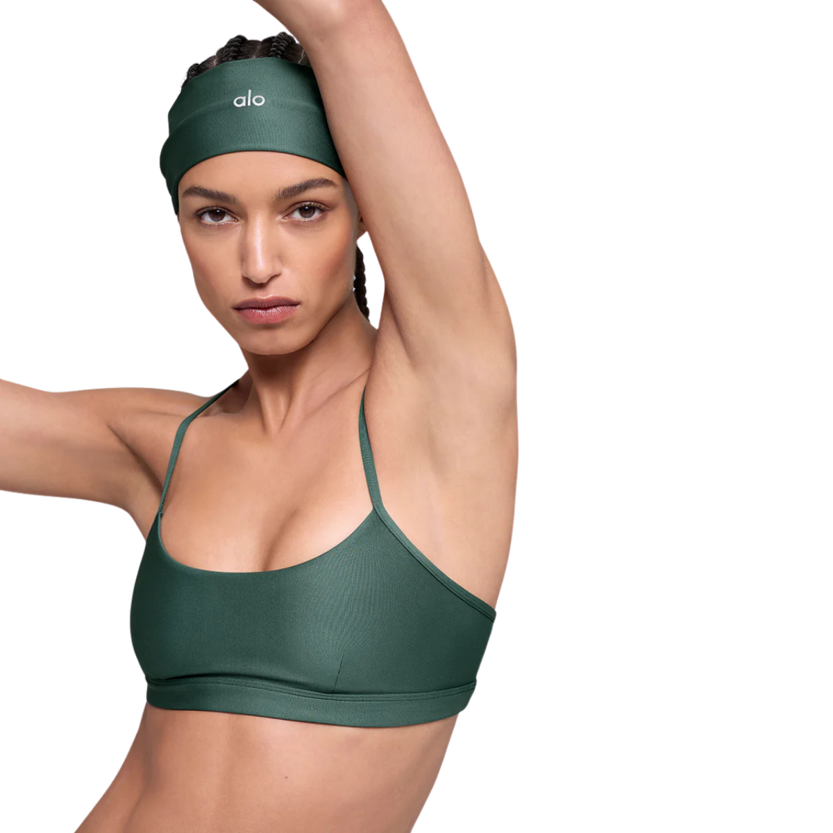 Alo Yoga Airlift Headband Clover Green